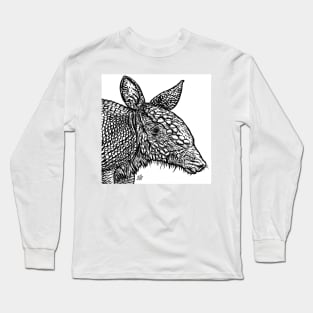 ARMADILLO ink portrait .1 Long Sleeve T-Shirt